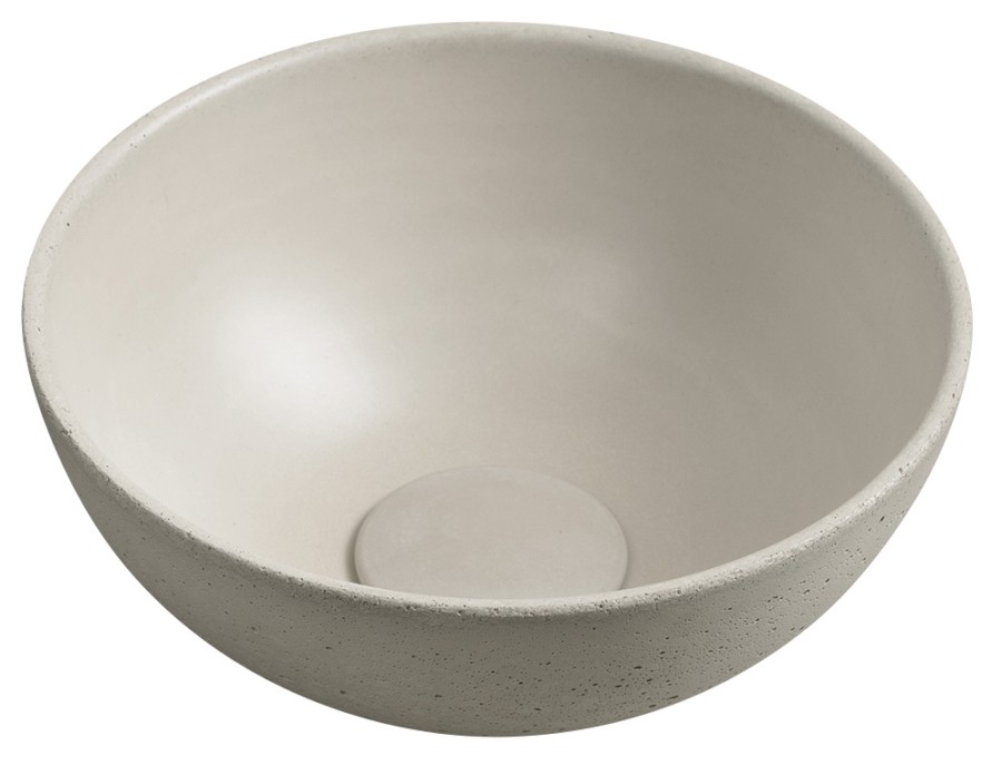 MR26014 (55133) MINOR betonové umývátko na desku, Ø 26cm, písková mat MR26014