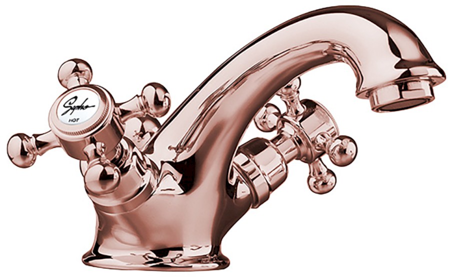 ANTEA stojánková umyvadlová baterie s výpustí, růžové zlato 3177