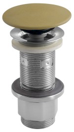 Umyvadlová výpust 5/4“, click-clack, betonová zátka, 10-80mm, žlutá mat FG922
