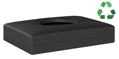 ECOLORED zásobník hygienických sáčků, 13,5x9,5x3,2cm, ABS, Soft Touch, černá mat A58401VB