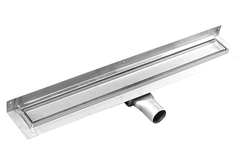 MANUS PIASTRA nerezový podlahový žlab s roštem pro dlažbu, ke stěně, L-750, DN50 GMP93