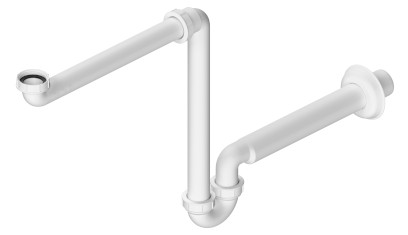 Umyvadlový sifon šetřící místo 5/4