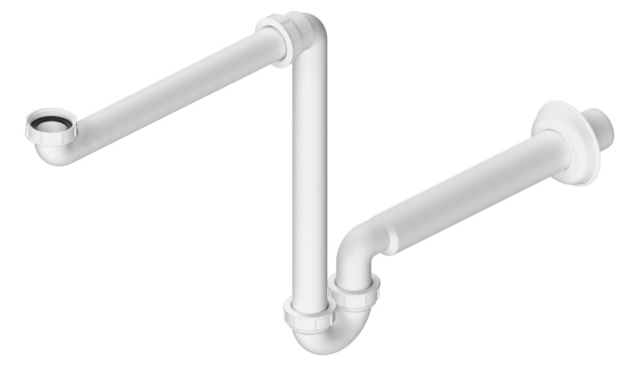 151.127.0 (51055) Umyvadlový sifon šetřící místo 5/4