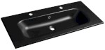 SIDRA dvojumyvadlo, litý mramor, 101x46cm, černá mat SD101B-2