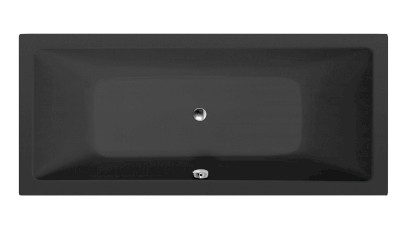 KRYSTA obdélníková vana 180x80x39cm, černá mat 71710.21