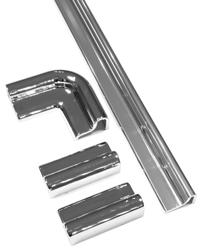 Přetoková lišta (1000mm) včetně koncovek, chrom NDAL05