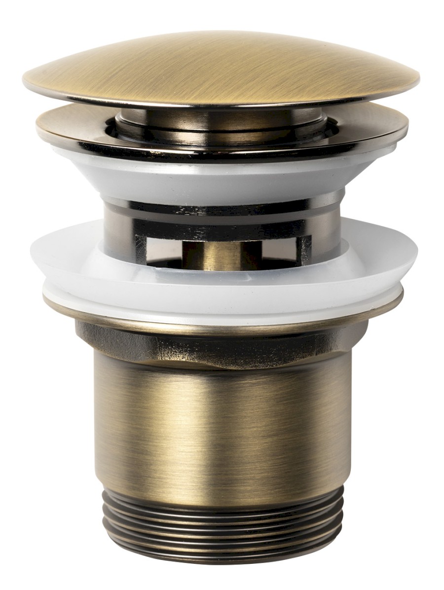 TF7001A (47809) Umyvadlová výpust 5/4“, click-clack, velká zátka, 30-45mm, tmavý bronz TF7001A