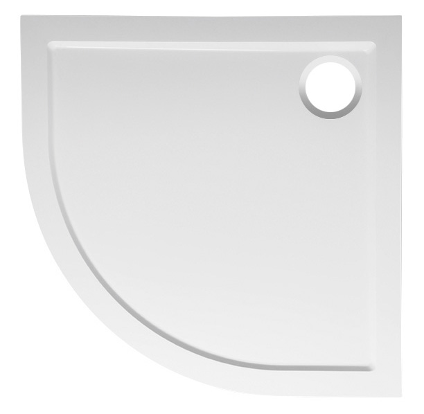 800.311.4 (51224) ELSE sprchová vanička z litého mramoru, čtvrtkruh 90x90cm, R550, bílá 800.311.4