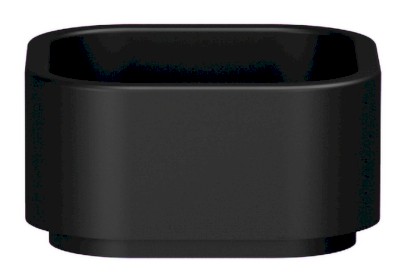 HAKO keramické umyvadlo na desku 30x30cm, černá mat 554331