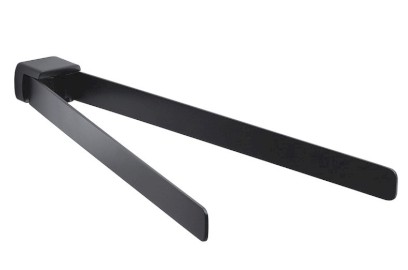 PIRENEI dvojitý držák ručníků otočný 350mm, černá mat PI2314