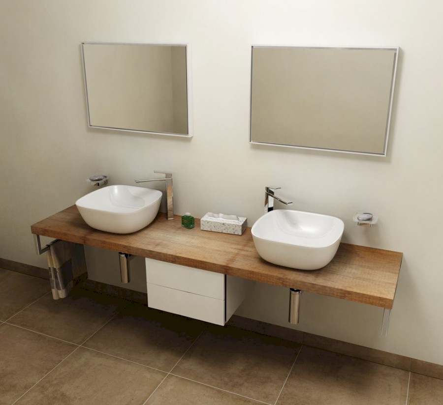 AVICE deska pod umyvadlo 230x50cm, tl.5cm, old wood AV238