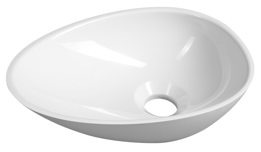 KE320 (52799) KEA umývátko na desku, litý mramor, 32x22cm, bílá KE320