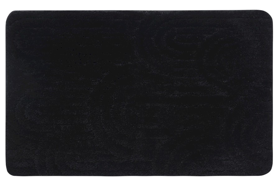 NI8591 (62233) RIST koupelnová předložka, 50x80cm, 100% polyester, protiskluz, černá NI8591