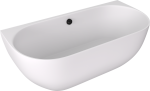 PAGODA nástěnná vana litý mramor 170x85x58cm, bílá mat 72976MAT