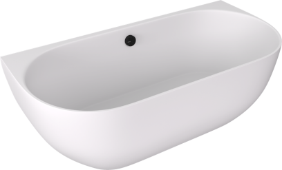 PAGODA nástěnná vana litý mramor 170x85x58cm, bílá mat 72976MAT