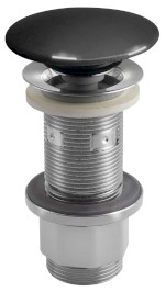 AS916 (61503) Umyvadlová výpust 5/4“, click-clack, betonová zátka, 10-80mm, antracit pololesk AS916