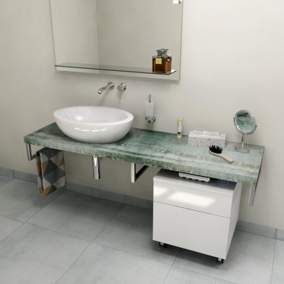 AVICE deska pod umyvadlo 120x50cm, tl.5cm, aquamarine AV126