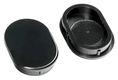 Oválná krytka vzpěry, černá mat (2ks v balení) NDES01B