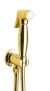 Bidetová sprška retro s hadicí a držákem spršky s vyústěním, zlato 9105