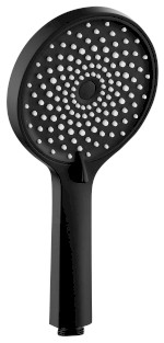 1204-10B (53440) Ruční masážní sprcha, 4 režimy sprchování, silikon trysky, průměr 123mm, černá mat 1204-10B