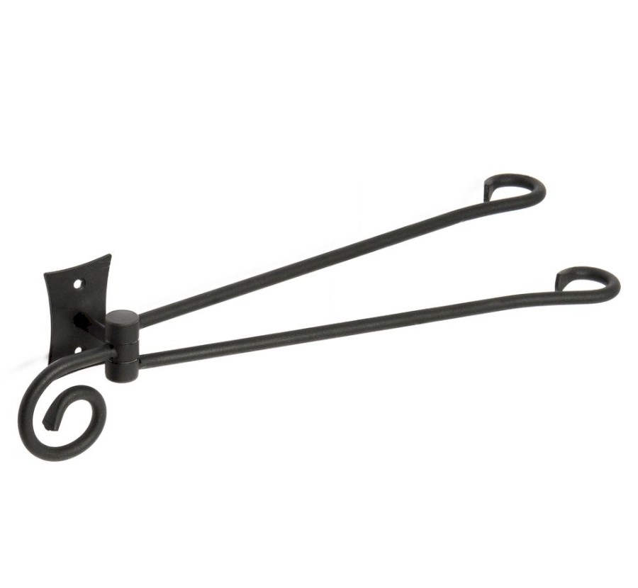 REBECCA dvojitý držák ručníků otočný 300mm, černá CC021