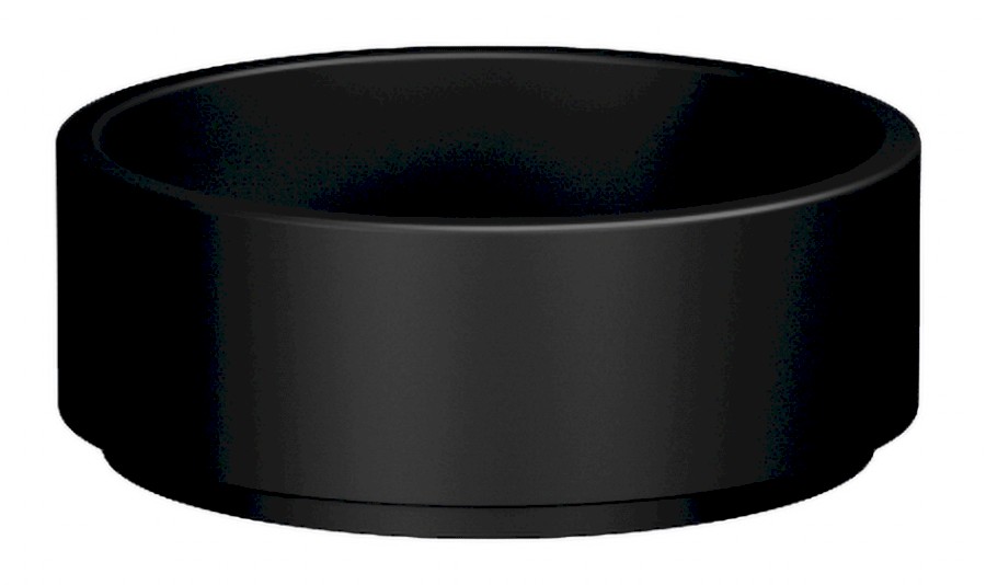 OKE keramické umyvadlo na desku, Ø 40cm, černá mat 554131