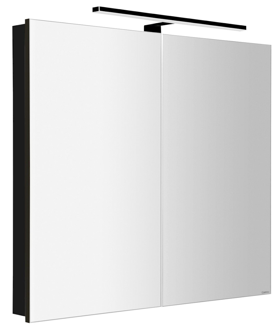 GR085-0035 (53228) GRETA galerka s LED osvětlením, 81x70x14cm, černá mat GR085-0035