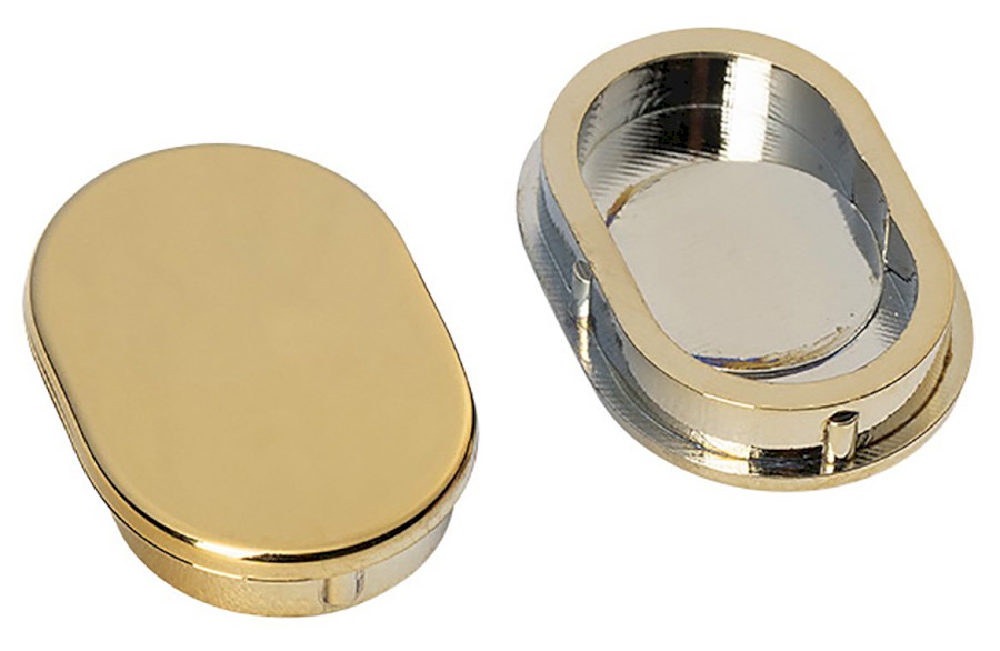 NDES01G (60878) Oválná krytka vzpěry, zlato mat (2ks v balení) NDES01G