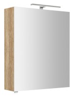 RIW060-0022 (50653) RIWA galerka s LED osvětlením, 60x70x17cm, dub alabama RIW060-0022