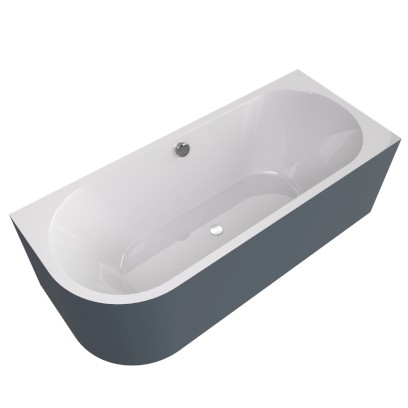 VIVA R MONOLITH asymetrická vana 170x75x60cm, bílá/siena 78119M.42