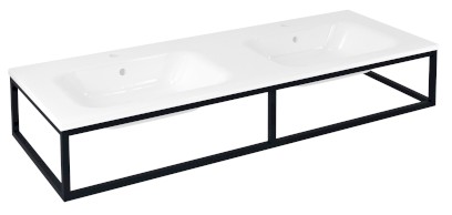 SKA konzole pod umyvadlo/desku 140x22x51cm, černá mat SKA840