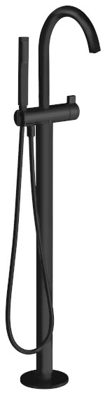 R5018B (43906) Vanová baterie s připojením do podlahy, černá mat R5018B