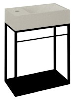 CREST konzole s policí, 39,5x45x21,7cm, černá mat AR402