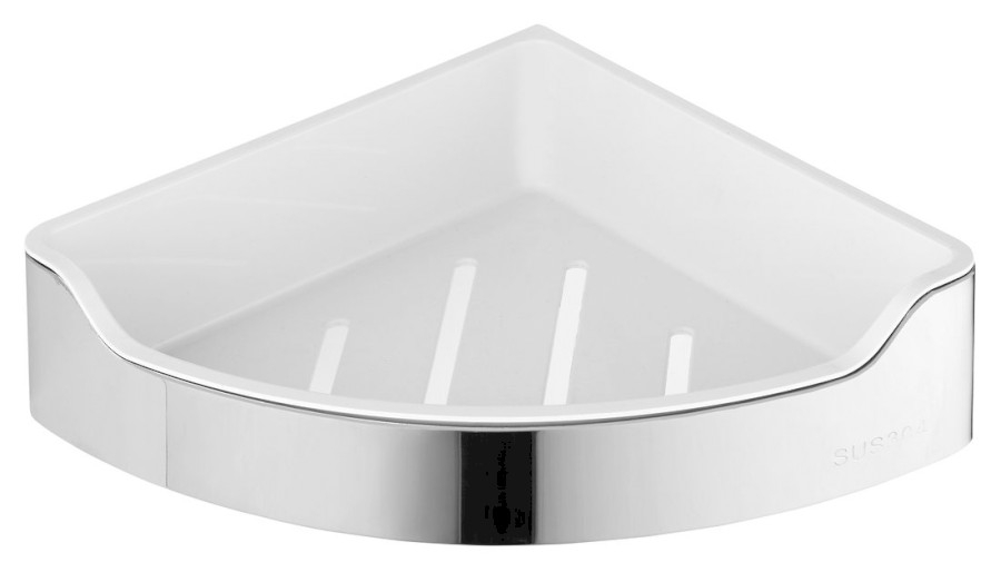 SAMBA rohová police do sprchy, 218x63x218mm, nerez lesk SB109