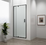 EASY BLACK sprchové dveře otočné 880-1020mm, sklo Brick EL1738B