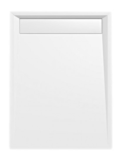 VARESA sprchová vanička z litého mramoru se záklopem, obdélník 120x90cm, bílá 71603