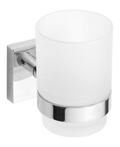 X-SQUARE sklenka, mléčné sklo, chrom XQ903
