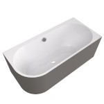 34611M.43 (60368) ASTRA R MONOLITH asymetrická vana 160x75x60cm, bílá/agila 34611M.43