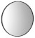 NOTION SLIM kulaté zrcadlo v rámu ø 50cm, černá mat NT500