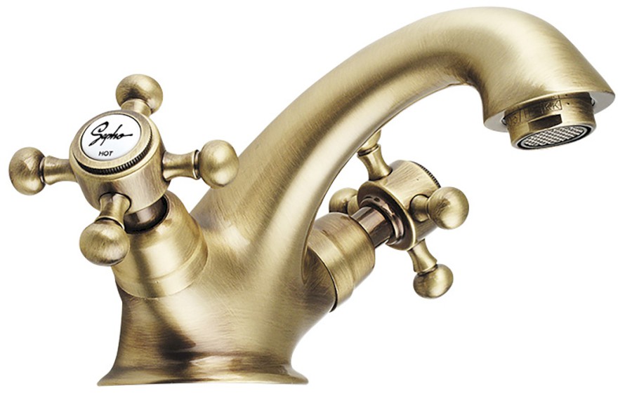 3176 (4234) ANTEA stojánková umyvadlová baterie s výpustí, bronz 3176