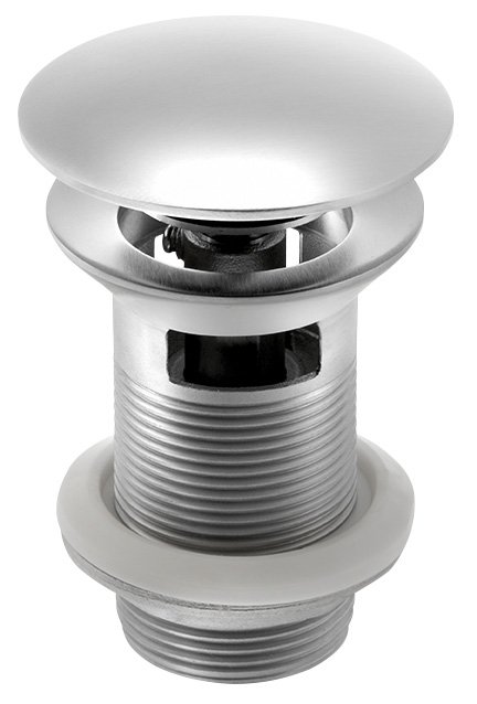MINIMAL umyvadlová výpust 5/4“, click-clack, velká krytka, nerez mat MI057