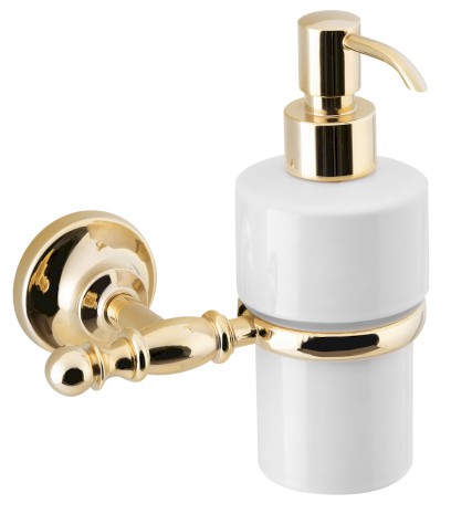 PERLA dávkovač mýdla, keramika, zlato PE1085
