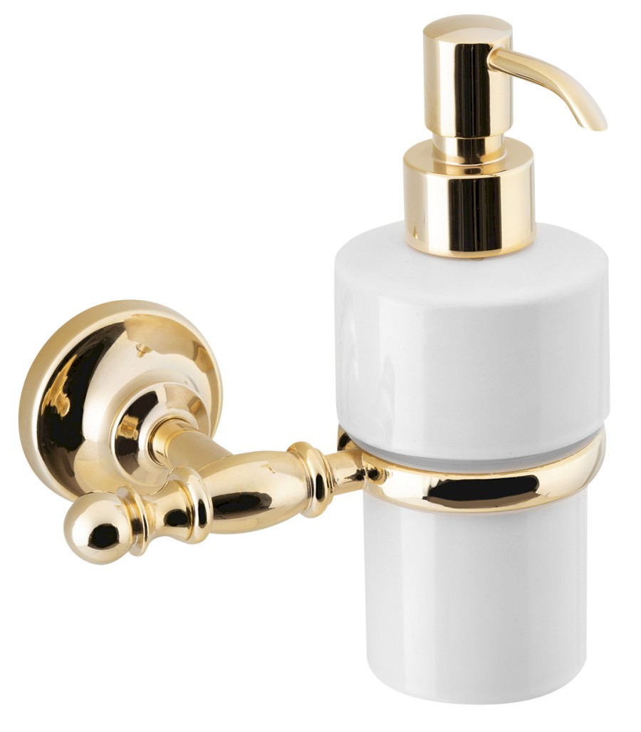 PE1085 (28991) PERLA dávkovač mýdla, keramika, zlato PE1085