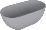 REDUTA volně stojící vana litý mramor 150x75x58cm, šedá mat 71843.31