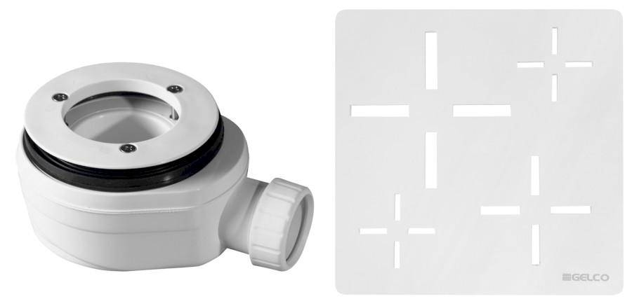 KSM107W-SN90 (59727) Vaničkový sifon, průměr otvoru 90 mm, DN40, krytka bílá KSM107W-SN90