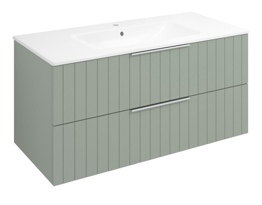 CR100-4444S (54866) CIRASA umyvadlová skříňka 99,8x52x46cm, verde strip CR100-4444S