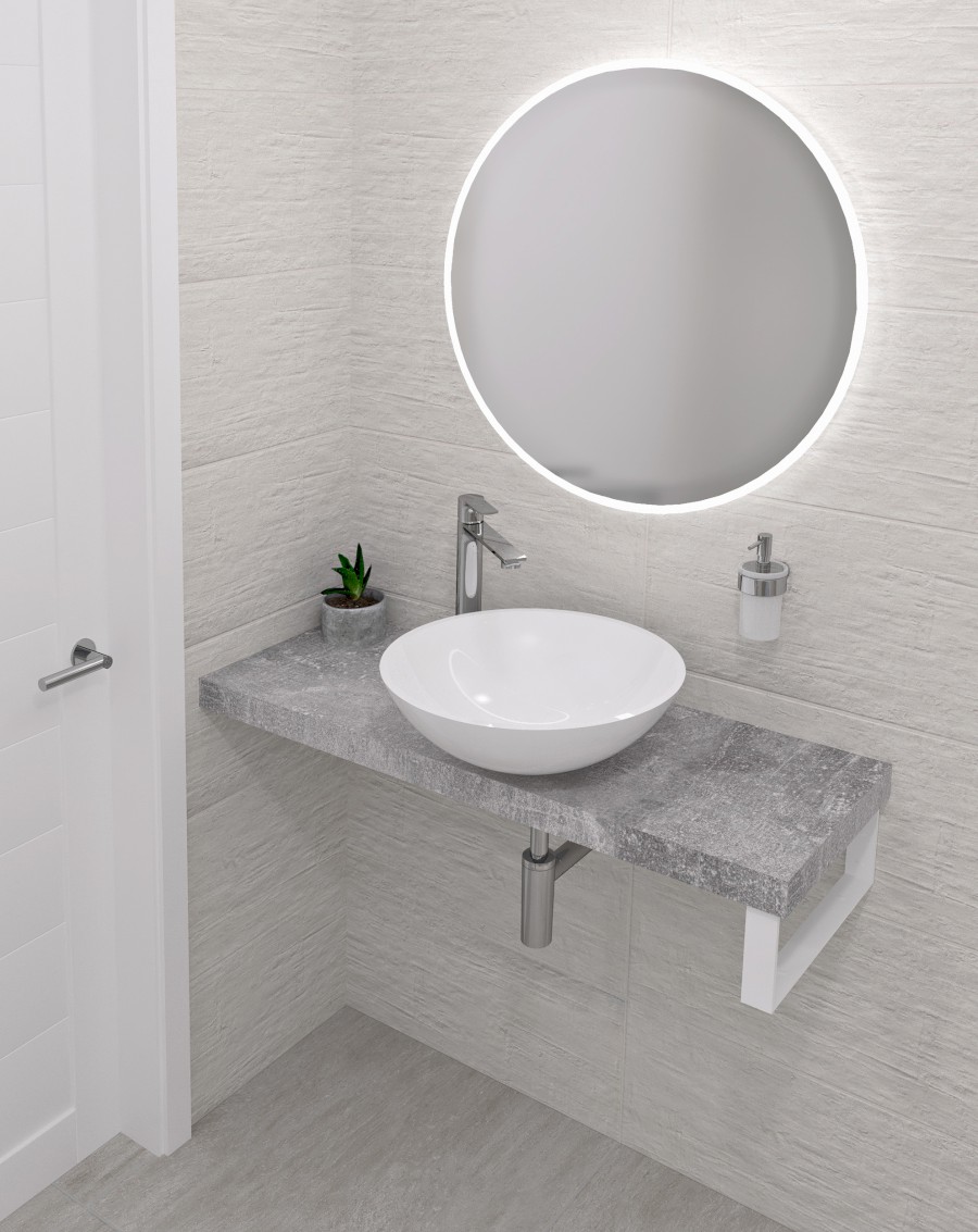 AV2167 (50333) AVICE deska pod umyvadlo 210x36cm, tl.5cm, cement AV2167