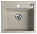 Granitový vestavný dřez mono, 53x50cm, béžová GR1032