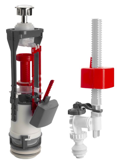 Splachovací souprava s DUAL tlačítkem, spodní napouštění 1/2