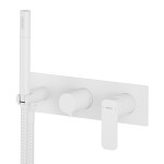 PY53/14 (50863) SPY podomítková sprchová/vanová baterie s ruční sprchou, 3 výstupy, bílá mat PY53/14